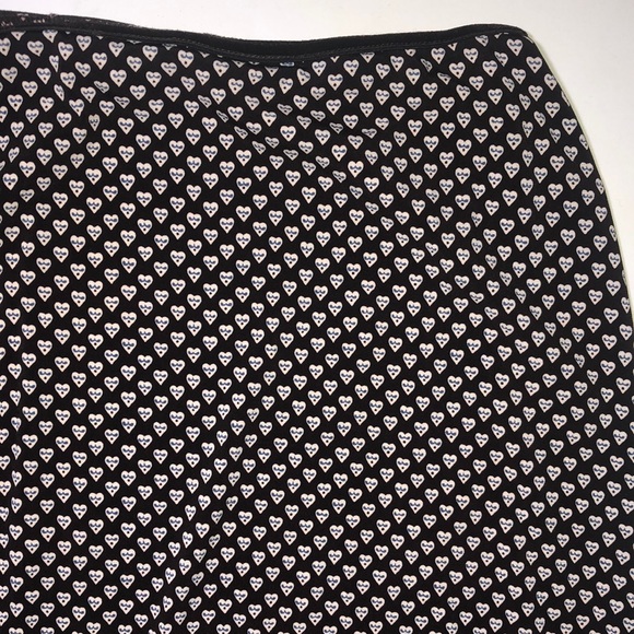 Studio M Women’s Heart Print Stretch Skirt L - Picture 2 of 12